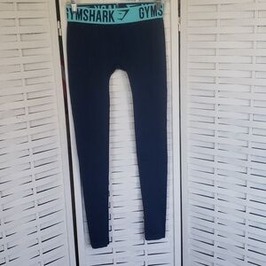 Gymshark black and teal yoga gym gear woman leggings size S